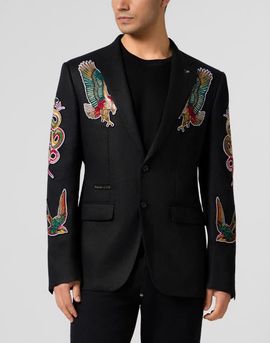 PHILIPP PLEIN PHILIPP PLEIN Gigolo Fit Blazer Tattoo Embroidery Men