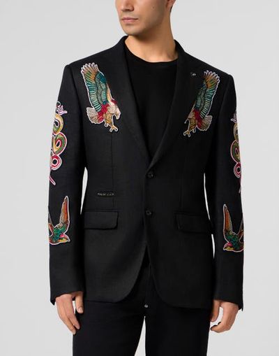 PHILIPP PLEIN PHILIPP PLEIN Gigolo Fit Blazer Tattoo Embroidery Men