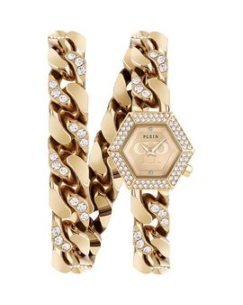 Philipp Plein Philipp Plein Hexagon Groumette Wrap Watch, 28mm