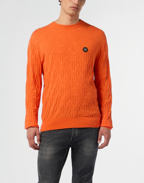 PHILIPP PLEIN PHILIPP PLEIN Jacquard Round Neck Pullover Monogram Men