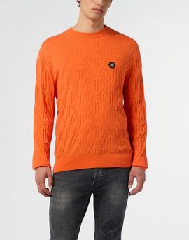 PHILIPP PLEIN PHILIPP PLEIN Jacquard Round Neck Pullover Monogram Men