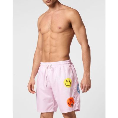 PHILIPP PLEIN PHILIPP PLEIN Jogging Shorts With Smile Print Men