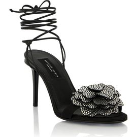 PHILIPP PLEIN PHILIPP PLEIN Lace-Up High Heels Sandals Strass Flower 9 Women