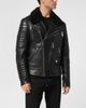 PHILIPP PLEIN PHILIPP PLEIN Leather Biker Jacket With Shearling Collar Men - 1