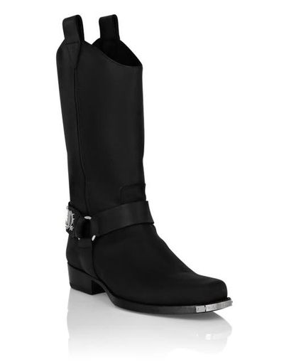 PHILIPP PLEIN PHILIPP PLEIN Leather Boots Flat High Gothic Plein Men