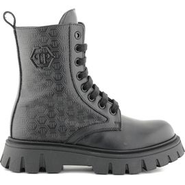 PHILIPP PLEIN PHILIPP PLEIN Leather Combat Boots Pp Hexagon Girl