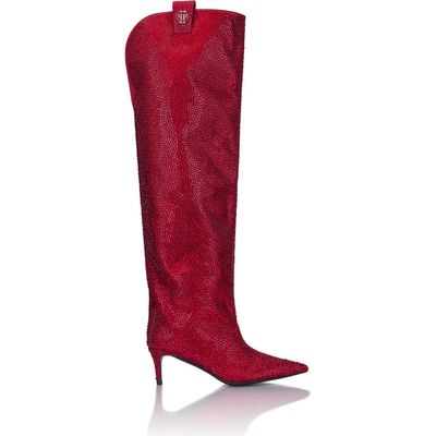PHILIPP PLEIN PHILIPP PLEIN Low-Heel Overknee Boots Mixed Strass 6 Women