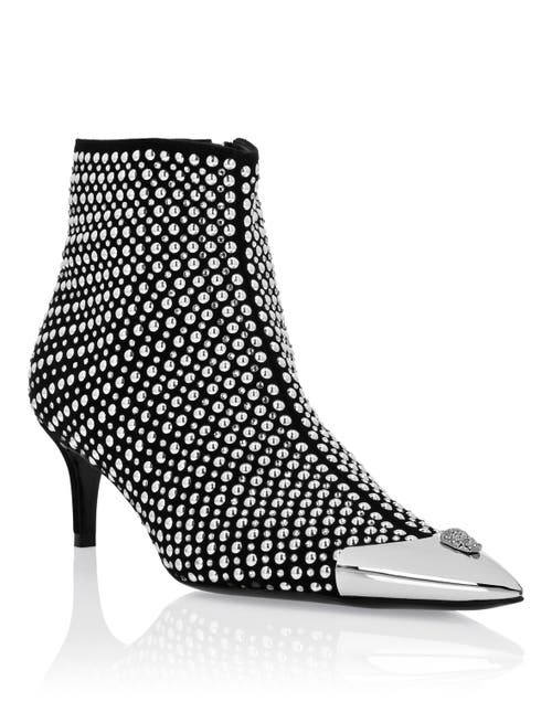 PHILIPP PLEIN PHILIPP PLEIN Low Heel Ankle Boots Studs And Strass Skull Women