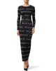 PHILIPP PLEIN PHILIPP PLEIN Lurex Logo Jacquard Long Sleeve Maxi Dress Women - 1