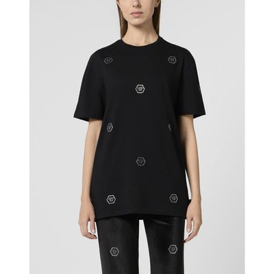 PHILIPP PLEIN PHILIPP PLEIN Man Fit T-Shirt Mini Monogram Crystal Monogram Women