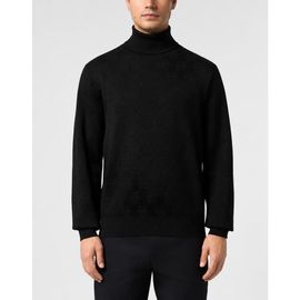 PHILIPP PLEIN PHILIPP PLEIN Merino Wool Knit Turtleneck Jacquard Monogram Men