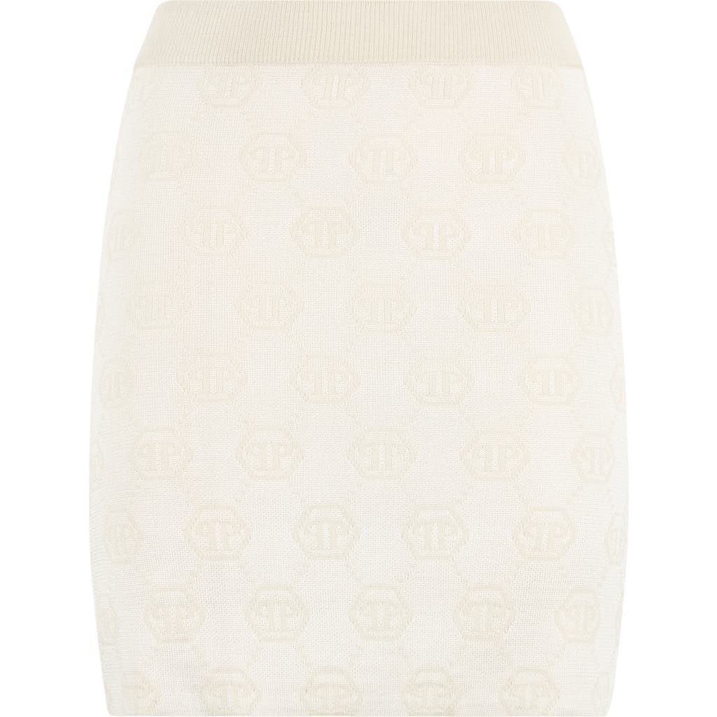 PHILIPP PLEIN PHILIPP PLEIN Merino Wool Mini Skirt Jacquard Monogram Women