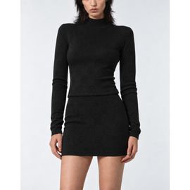 PHILIPP PLEIN PHILIPP PLEIN Merino Wool Turtle Neck Jacquard Monogram Women