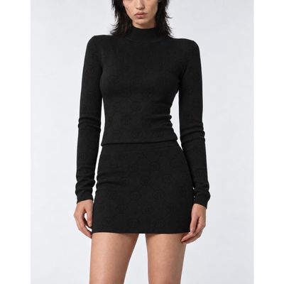 PHILIPP PLEIN PHILIPP PLEIN Merino Wool Turtle Neck Jacquard Monogram Women