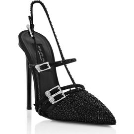 PHILIPP PLEIN PHILIPP PLEIN Multi-Strap High-Heel Slingbacks 12 Mix Strass Women