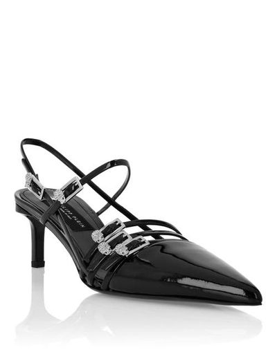 PHILIPP PLEIN PHILIPP PLEIN Multi-Strap Mid-Heel Slingbacks 5 Women