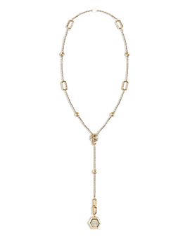 Philipp Plein Philipp Plein $nake Hexagon Crystal Necklace Watch, 28mm