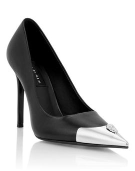 PHILIPP PLEIN PHILIPP PLEIN Nappa Decollete Hi-Heels Pump H105 Skull Toe Women