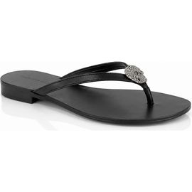 PHILIPP PLEIN PHILIPP PLEIN Nappa Flip Flop Sandals Crystal Skull Women