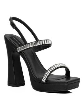 PHILIPP PLEIN PHILIPP PLEIN Nappa High Heels Sandals Crystal Castons Women