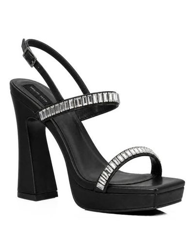 PHILIPP PLEIN PHILIPP PLEIN Nappa High Heels Sandals Crystal Castons Women