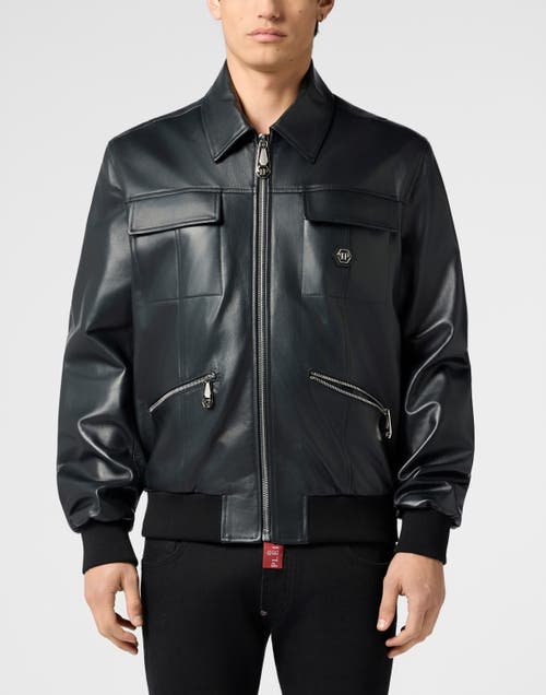 PHILIPP PLEIN PHILIPP PLEIN Nappa Leather Bomber Palms Men