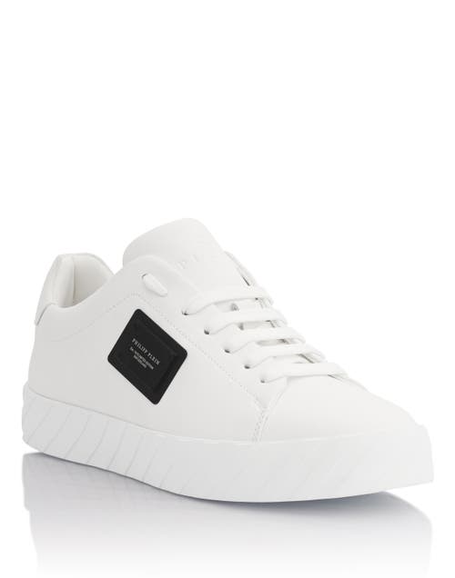 PHILIPP PLEIN PHILIPP PLEIN Nappa Leather Low-Top Sneakers Placca Unisex
