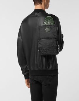 PHILIPP PLEIN PHILIPP PLEIN Nylon And Leather Cross-Body Monogram Men