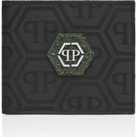 PHILIPP PLEIN PHILIPP PLEIN Nylon And Leather French Wallet Monogram Men