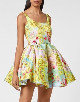 PHILIPP PLEIN PHILIPP PLEIN Pastel Baroque Print Fit & Flare Cocktail Dress Baroque Women
