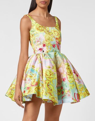 PHILIPP PLEIN PHILIPP PLEIN Pastel Baroque Print Fit & Flare Cocktail Dress Baroque Women