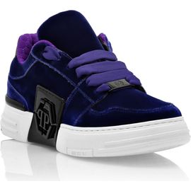 PHILIPP PLEIN PHILIPP PLEIN Patent Leather &Amp; Velvet Lo-Top Sneakers Hexagon Women