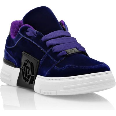 PHILIPP PLEIN PHILIPP PLEIN Patent Leather &Amp; Velvet Lo-Top Sneakers Hexagon Women