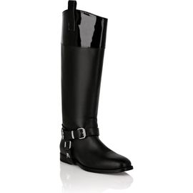 PHILIPP PLEIN PHILIPP PLEIN Patent Leather Boots High Flat Women