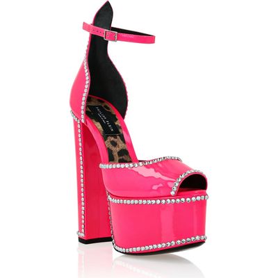 PHILIPP PLEIN PHILIPP PLEIN Patent Leather Platform Sandals Hi-Heels Women