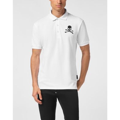 PHILIPP PLEIN PHILIPP PLEIN Pique Polo Shirt Ss Skull&Amp;Bones Men