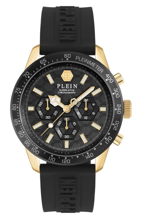 PHILIPP PLEIN PHILIPP PLEIN Pleinmeter Chronograph Silicone Strap Watch, 44mm