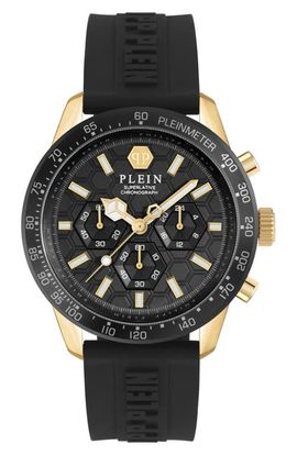 PHILIPP PLEIN PHILIPP PLEIN Pleinmeter Chronograph Silicone Strap Watch, 44mm