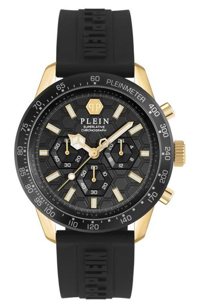 PHILIPP PLEIN PHILIPP PLEIN Pleinmeter Chronograph Silicone Strap Watch, 44mm