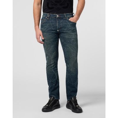 PHILIPP PLEIN PHILIPP PLEIN Printed Super Straight Cut Jeans Tattoo Men