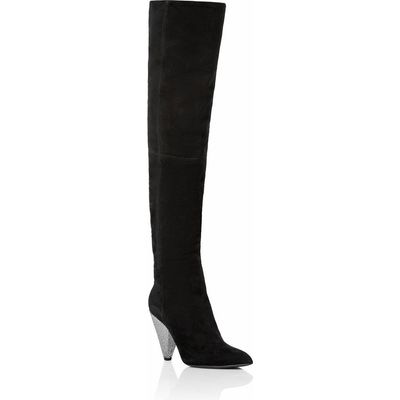 PHILIPP PLEIN PHILIPP PLEIN Rhinestone High Heel Suede Boots Women