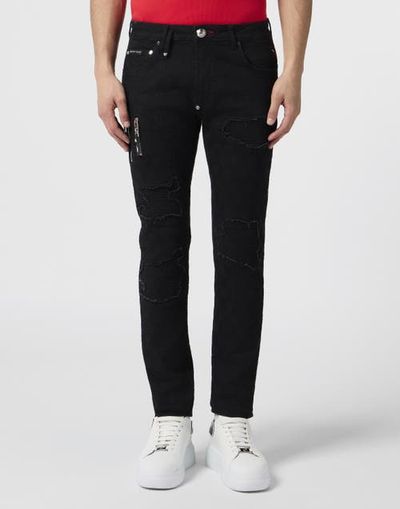 PHILIPP PLEIN PHILIPP PLEIN Rockstar Fit Jeans Embroidery Monogram Men