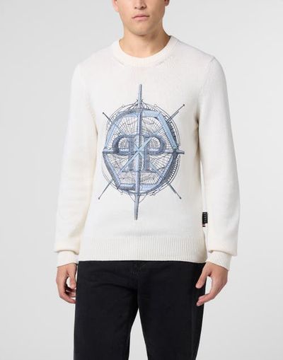 PHILIPP PLEIN PHILIPP PLEIN Round Neck Pullover Wind Rose Men