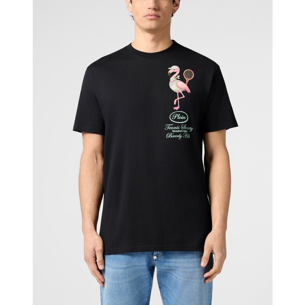 PHILIPP PLEIN PHILIPP PLEIN Round Neck T-Shirt Flamingo Tennis Society Men