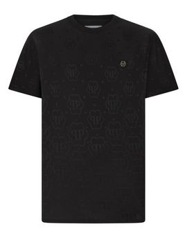 PHILIPP PLEIN PHILIPP PLEIN Round Neck T-Shirt Jacquard Tennis Monogram Men