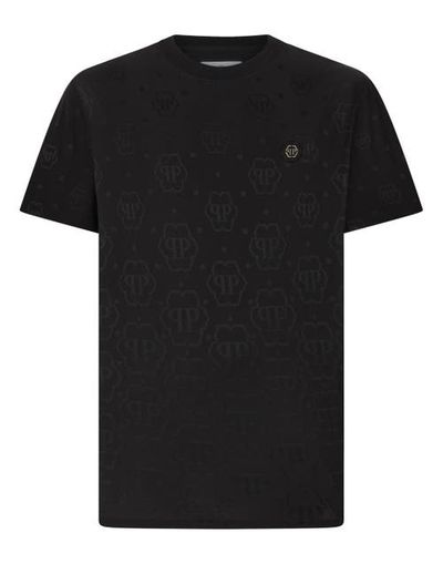 PHILIPP PLEIN PHILIPP PLEIN Round Neck T-Shirt Jacquard Tennis Monogram Men