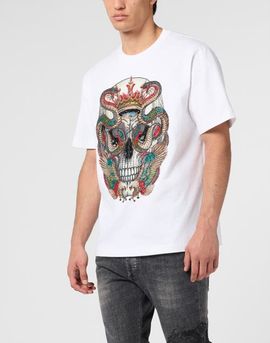 PHILIPP PLEIN PHILIPP PLEIN Round Neck T-Shirt King Of Snakes Stones Men