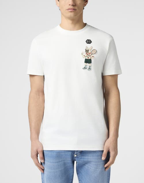 PHILIPP PLEIN PHILIPP PLEIN Round Neck T-Shirt New York Tennis Patch Men