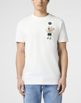 PHILIPP PLEIN PHILIPP PLEIN Round Neck T-Shirt New York Tennis Patch Men