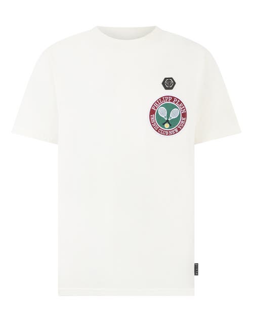 PHILIPP PLEIN PHILIPP PLEIN Round Neck T-Shirt Patch Tennis Men